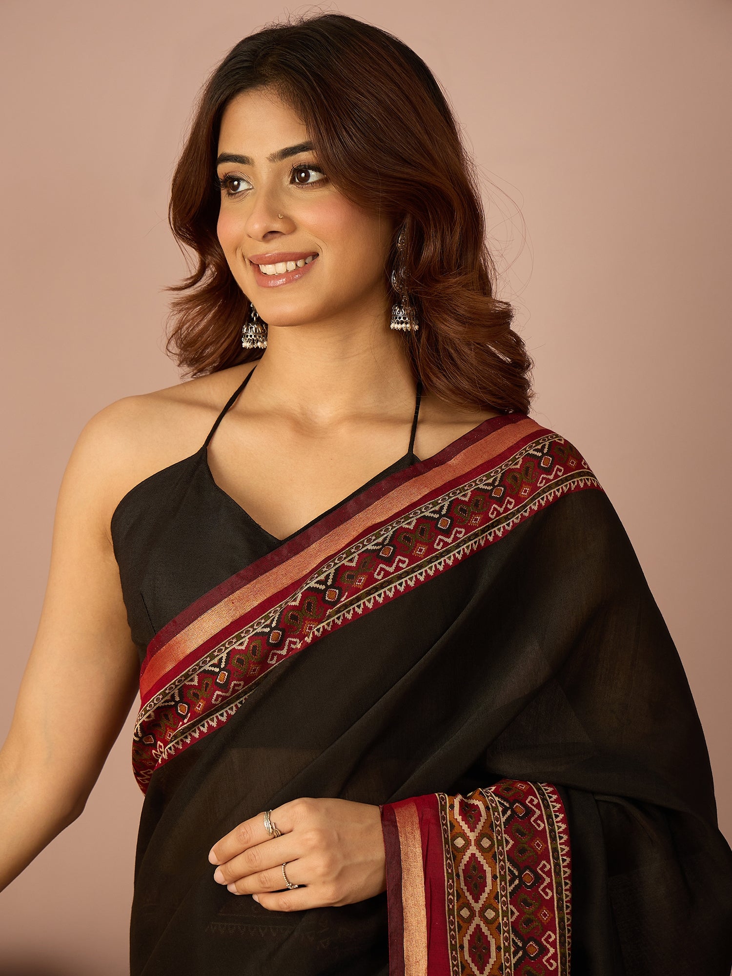 Black Patola Border Saree