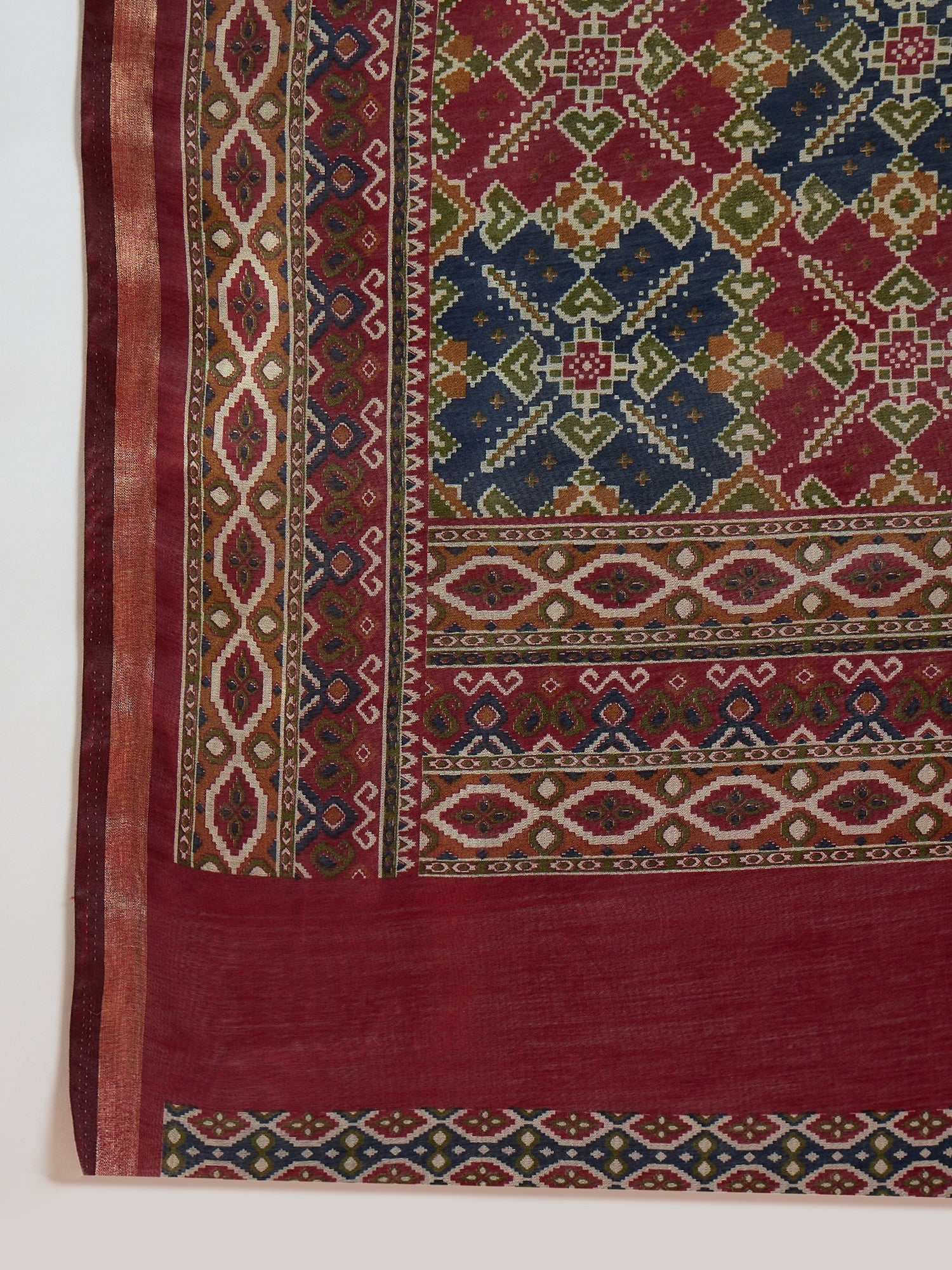 Navy Rajkot Patola Border Saree