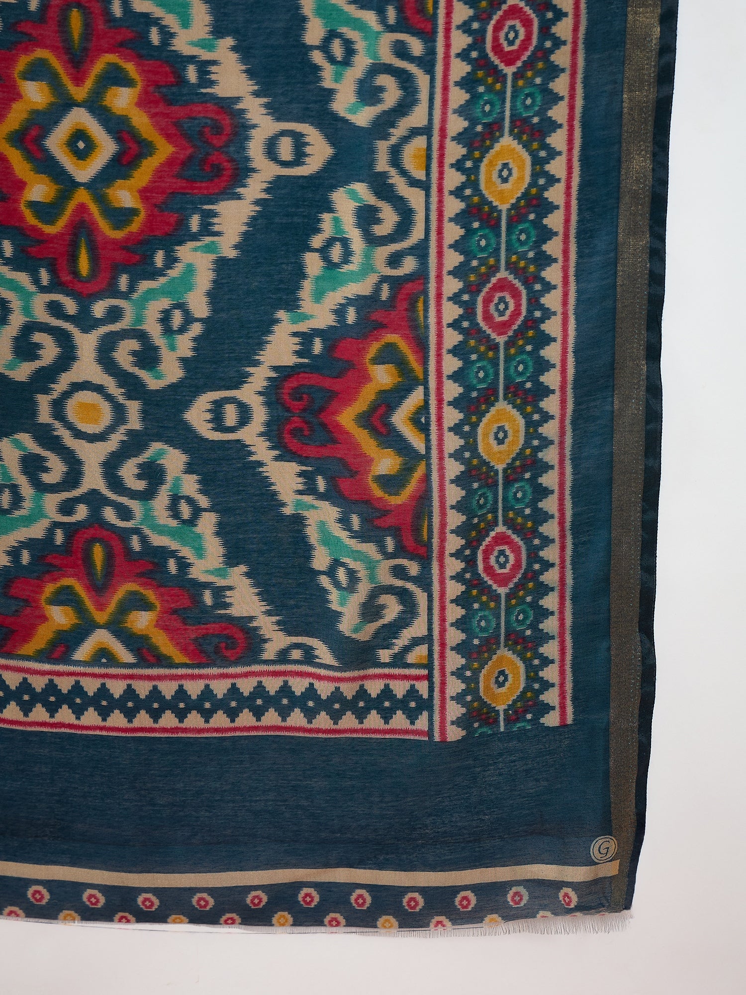 Maroon Patola Print Border Saree