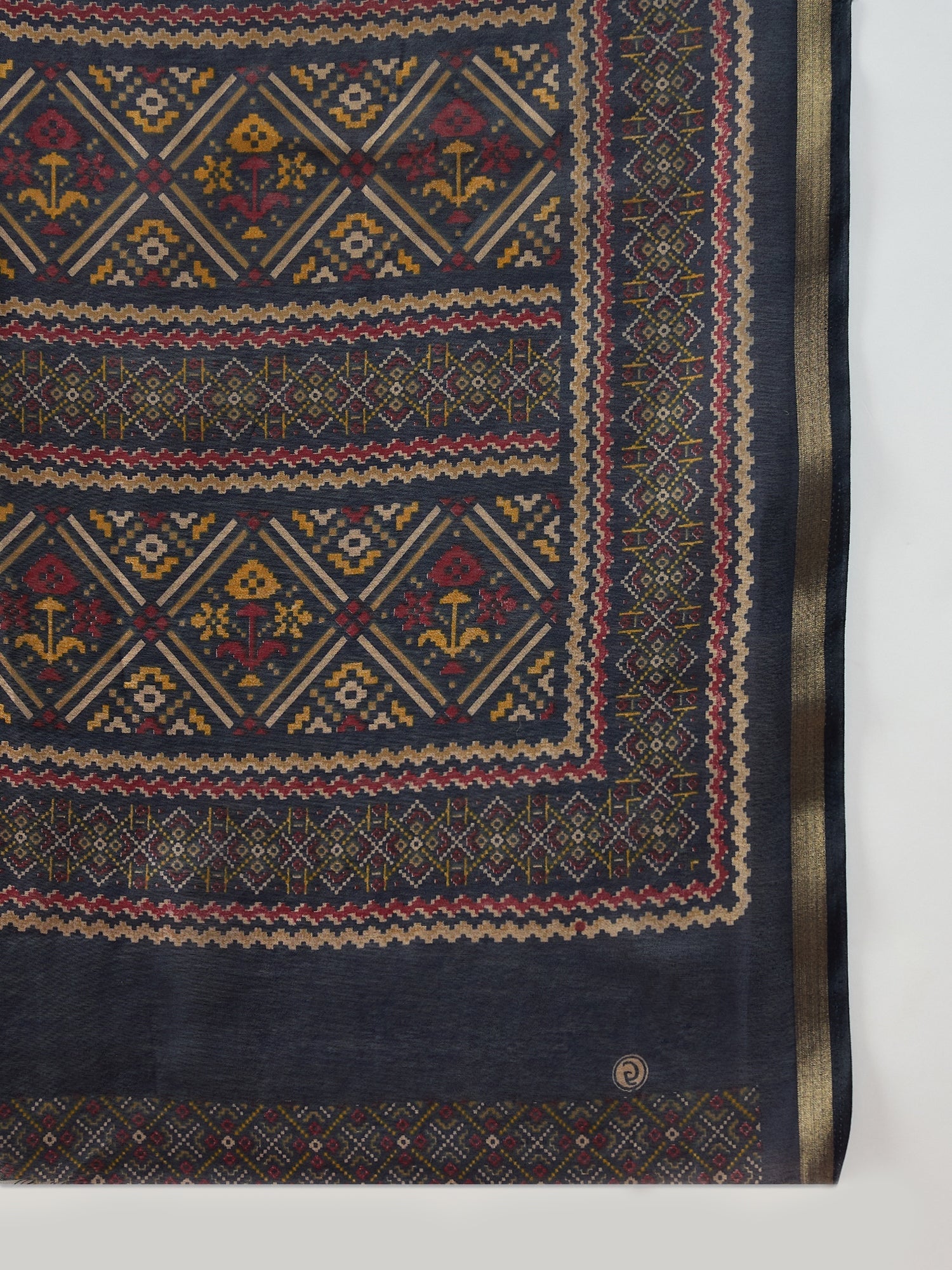 Maroon Kullu Weave Border Saree