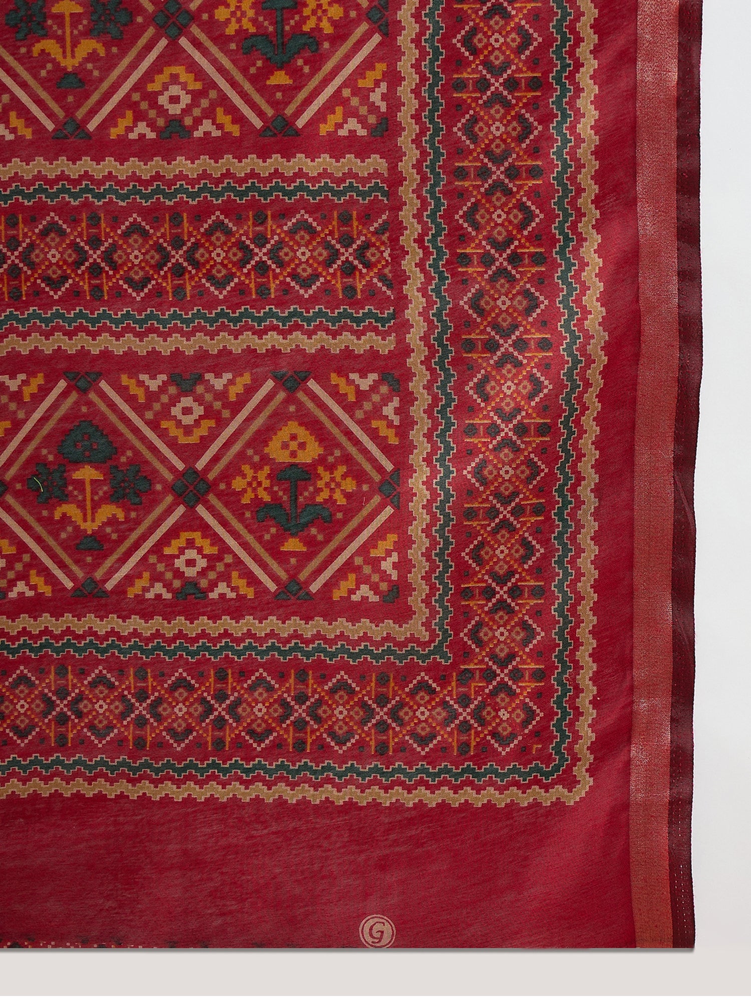 Green Kullu Weave Border Saree