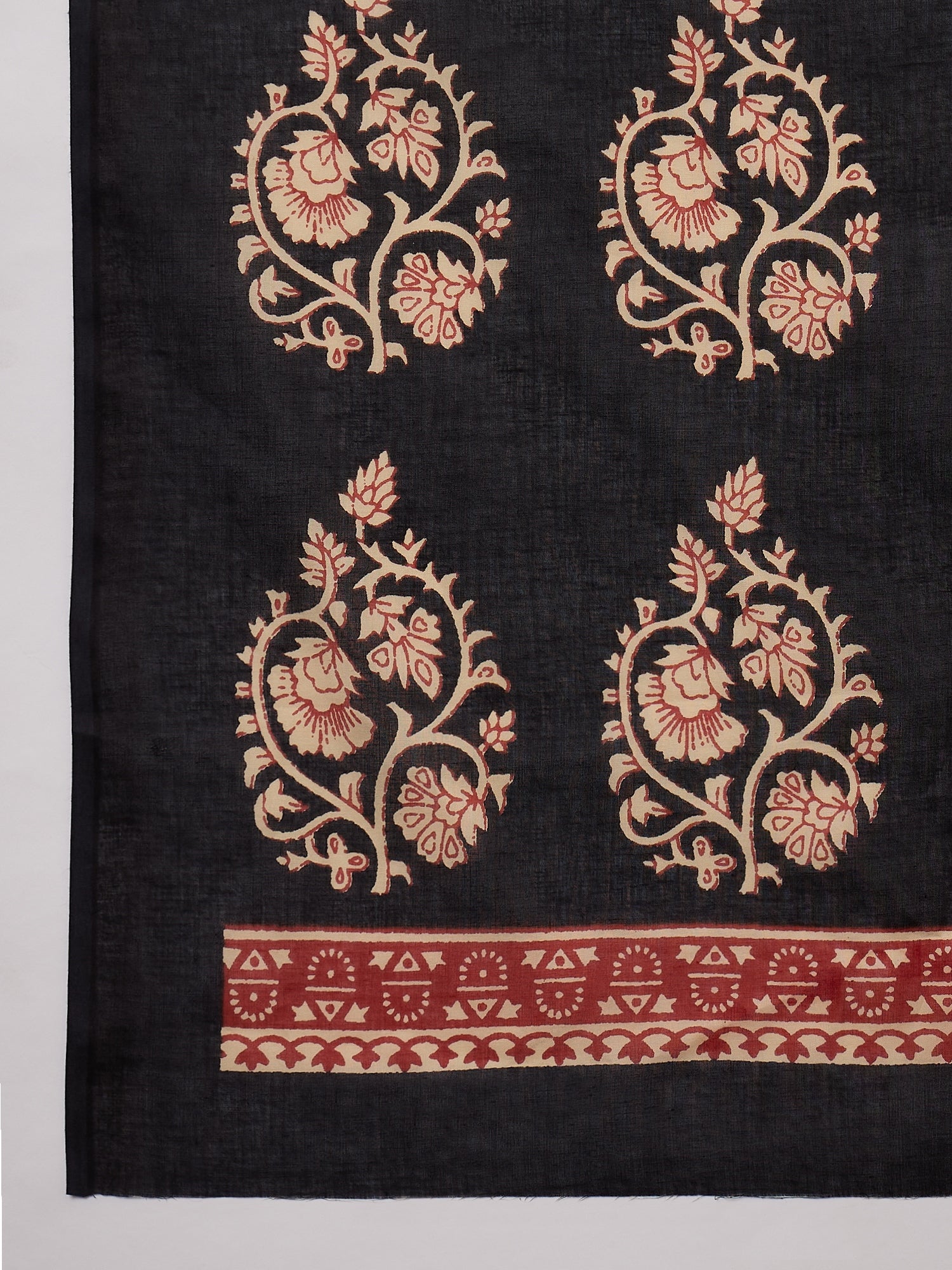Maroon Solid Block Border Saree