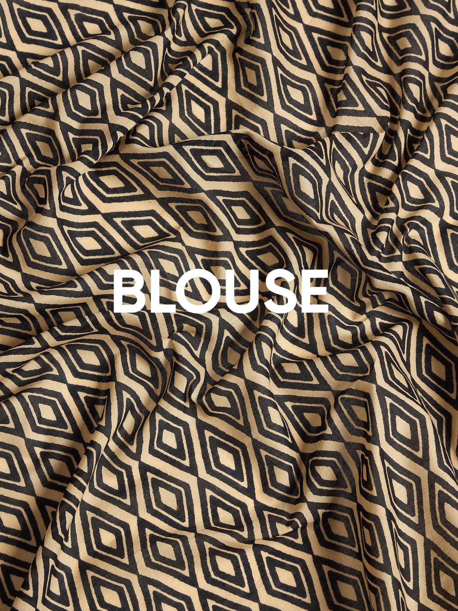Dull Mustard Block Print Saree