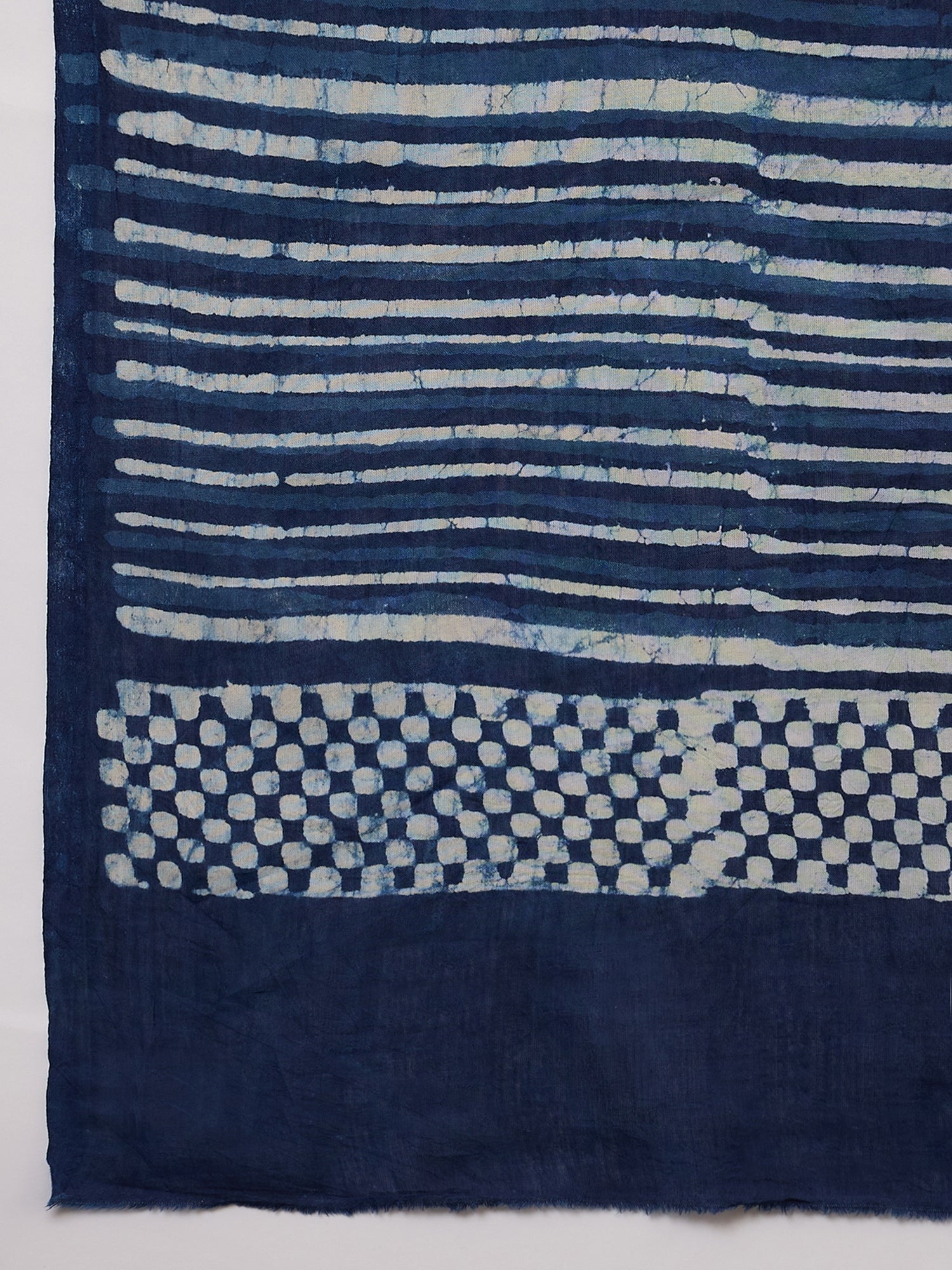 Indigo Batik Dabu Print Saree