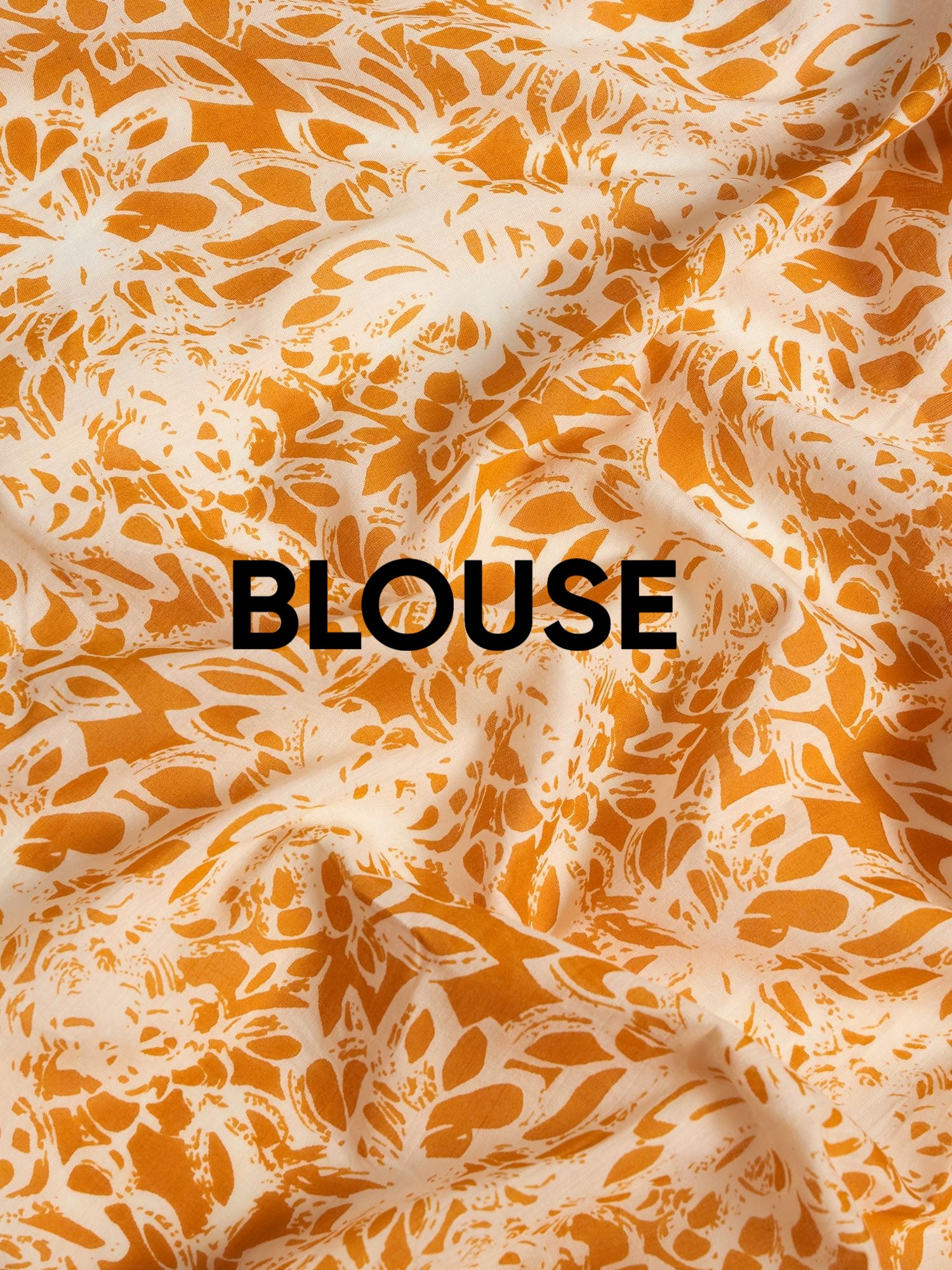 Mustard Tropical Orint Print Saree