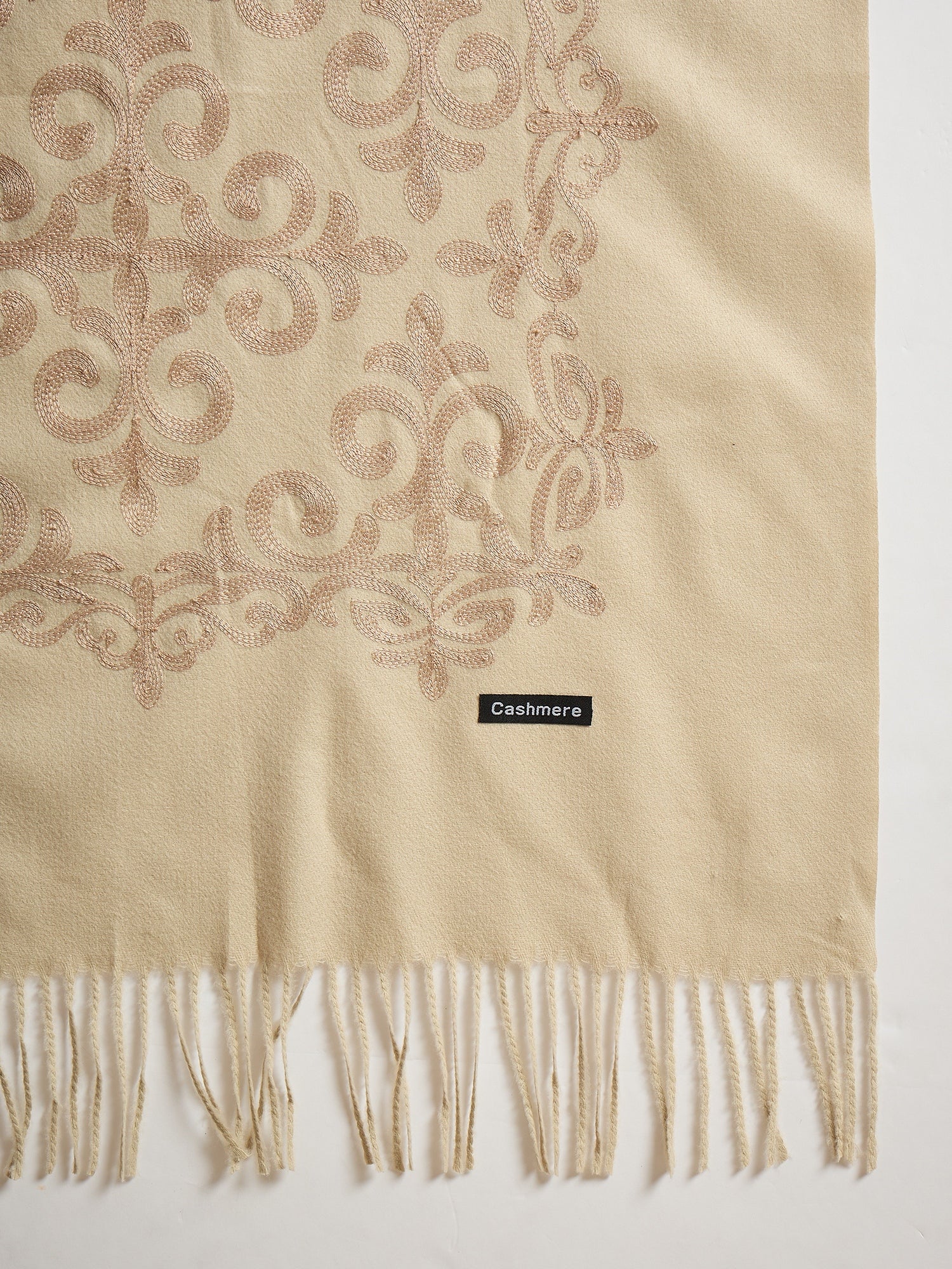 Offwhite Aari Work Shawl