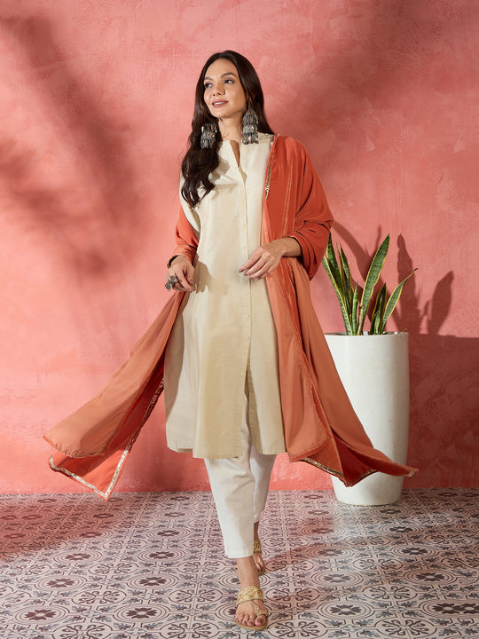 Rust Solid Velvet Shawl