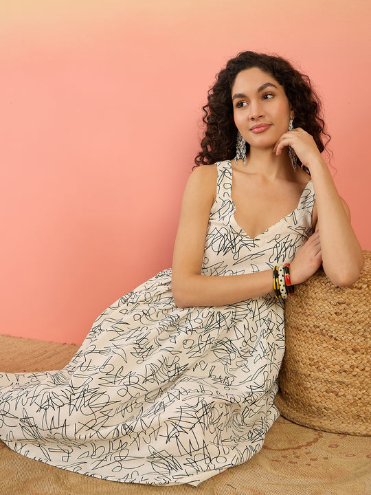 White Black Rubber Sweetheart Dress