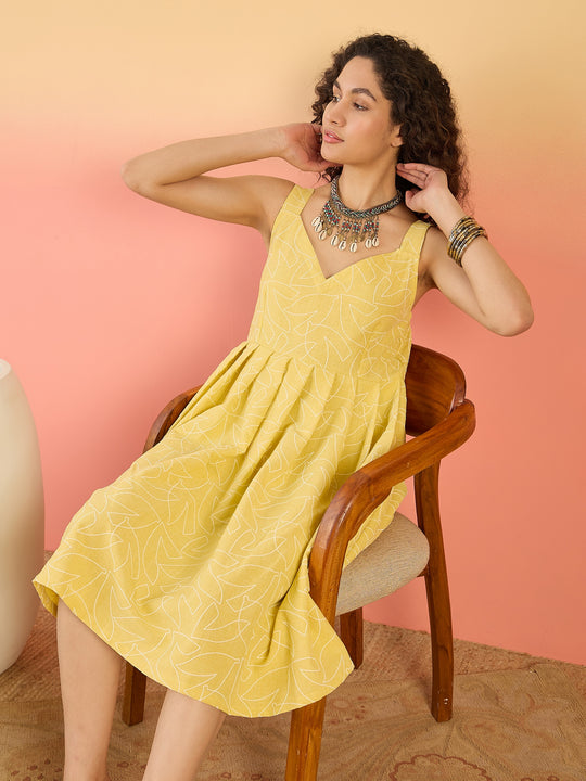 Light Yellow Rubber Sweetheart Dress