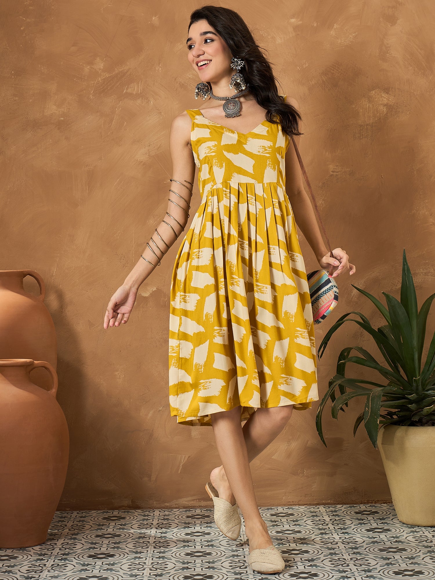 Honey Yellow Beige Sweetheart Dress