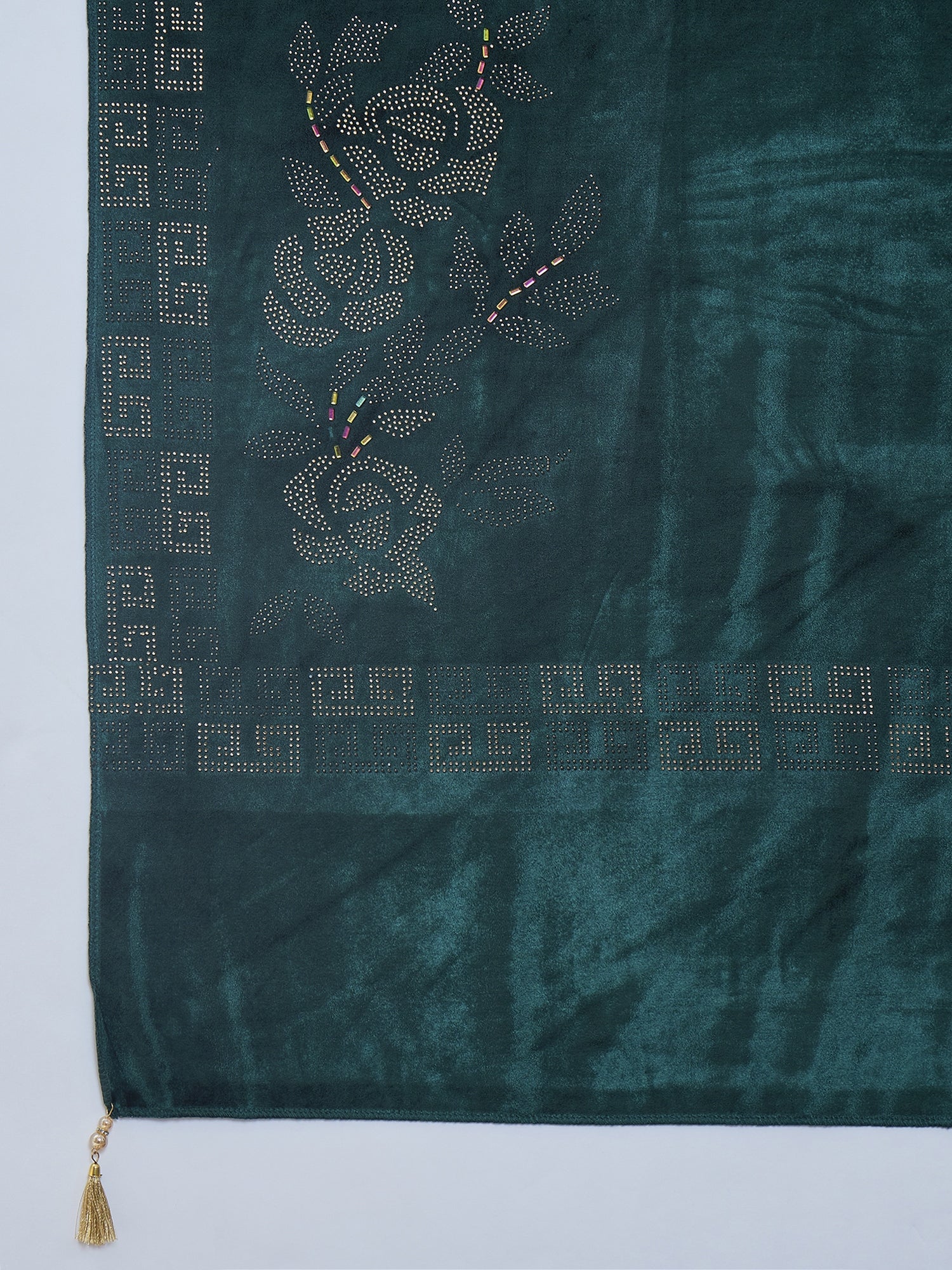 Dark Green Velvet Shawl