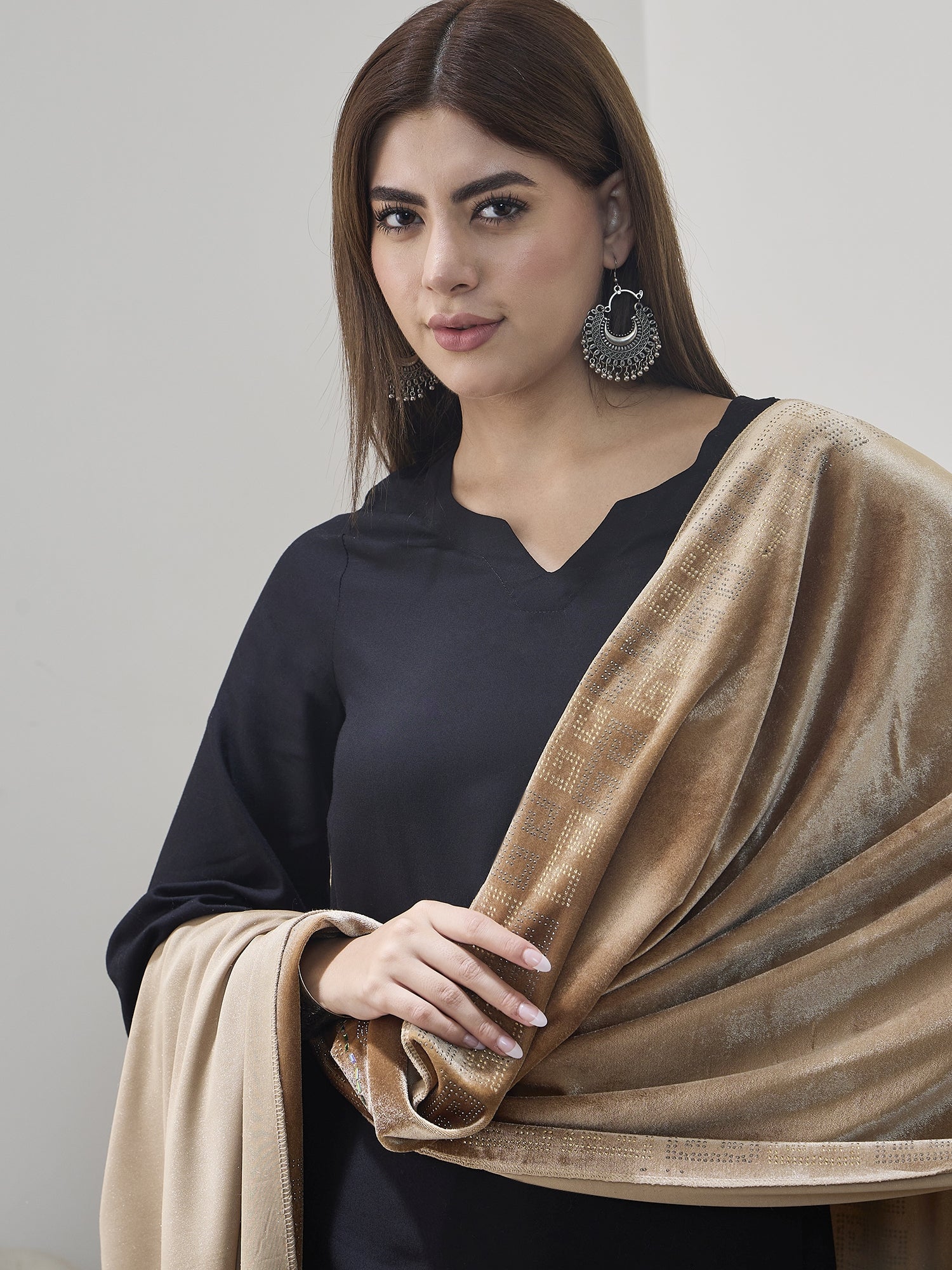 Golden Velvet Shawl