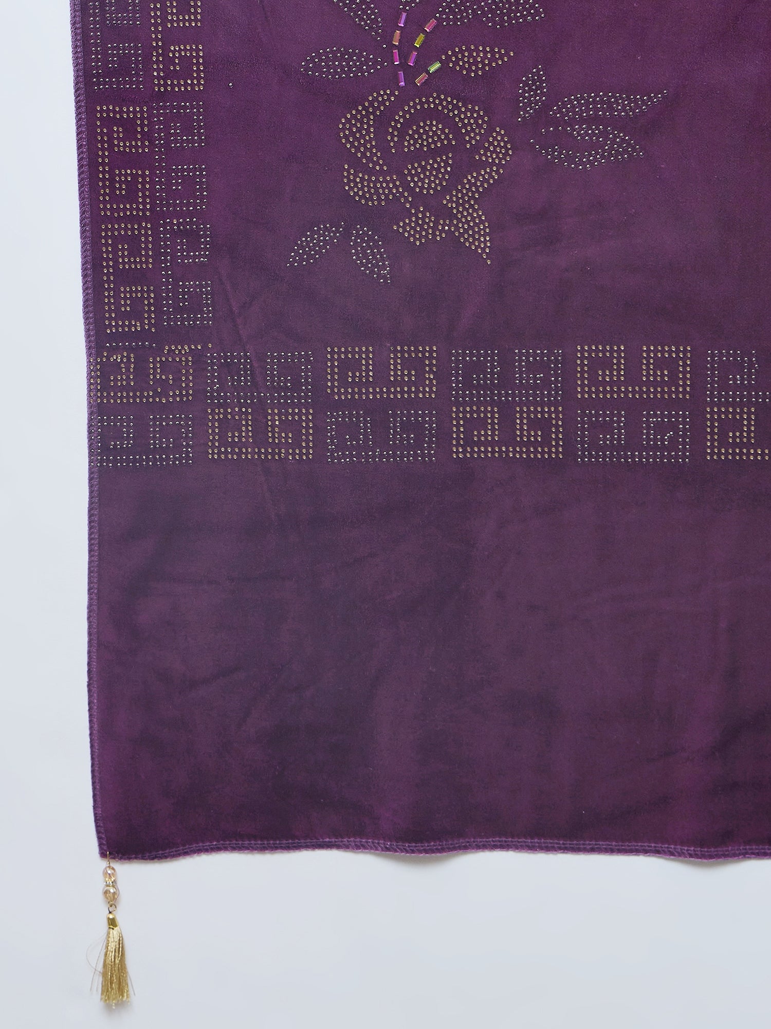 Dark Mauve Velvet Shawl