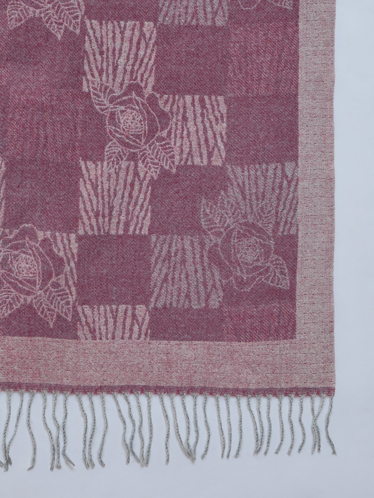 Pink Thread Tassel Shawl