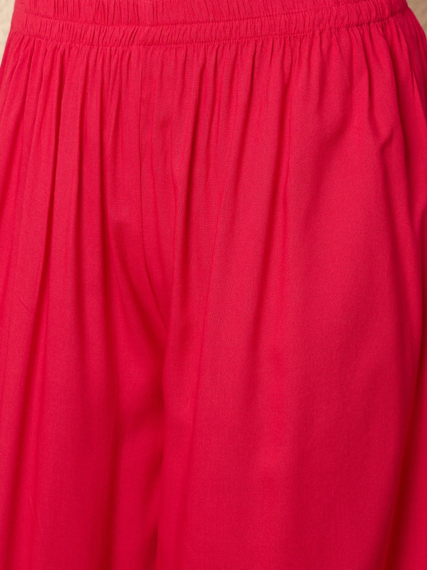 Fuchsia Kurta Set, Blue Dupatta