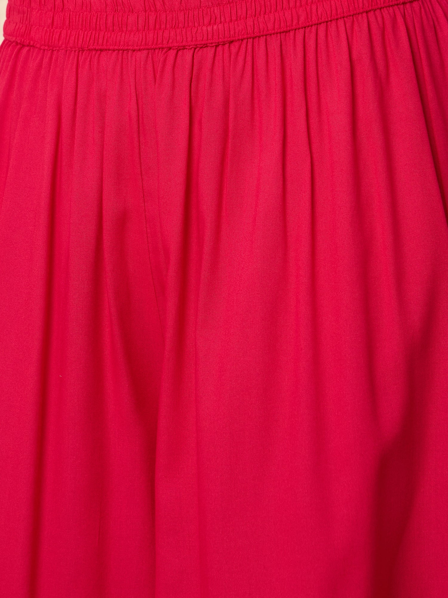 Fuchsia Strappy Kurta Set Blue Dupatta