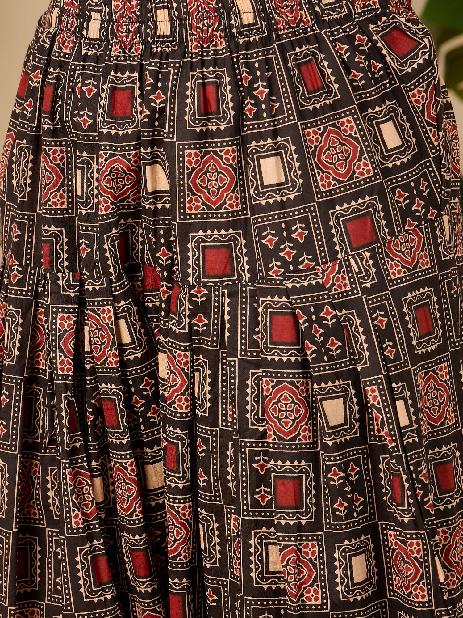 Black Kurta Black Rust Ethnic Salwar Set