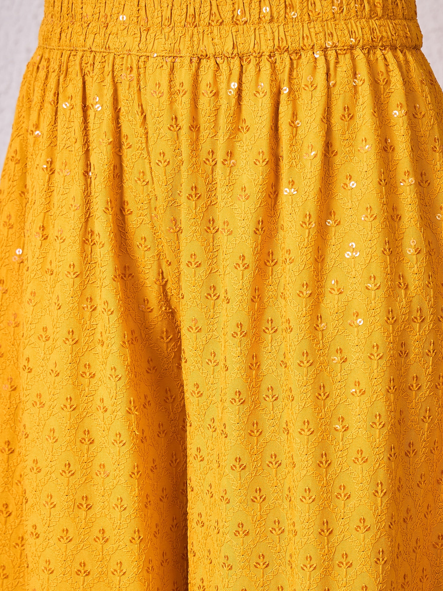 Yellow Chikankari Sweetheart Set