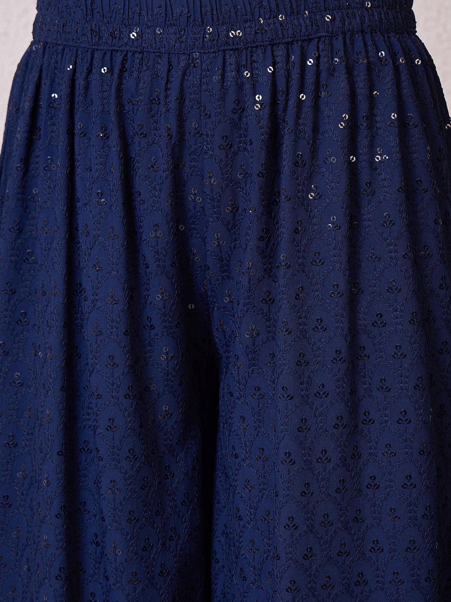 Blue Chikankari Halter Kurta Set