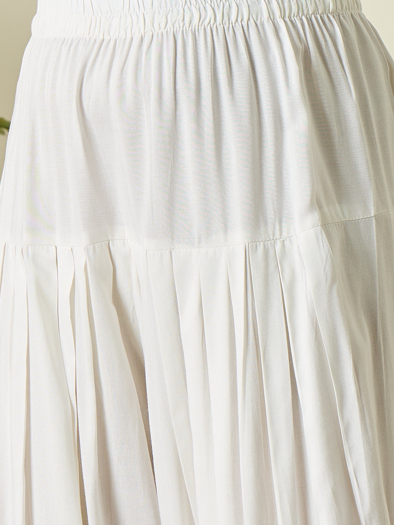 Navy Teal White Dot Kurta White Salwar Set