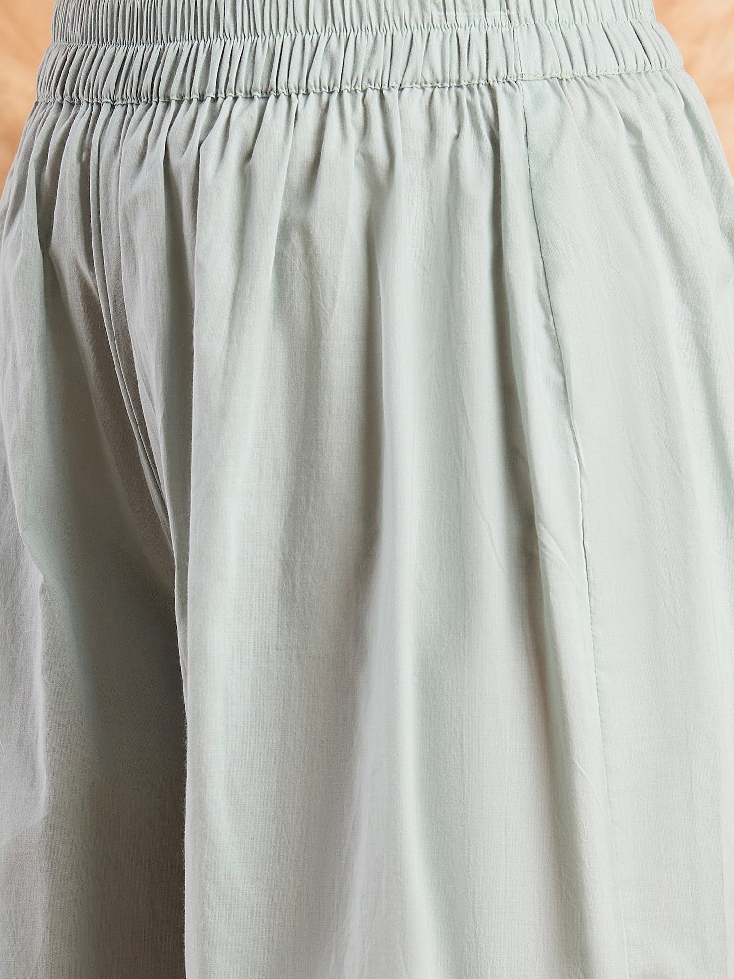 Steel Blue Flared Kurta Set