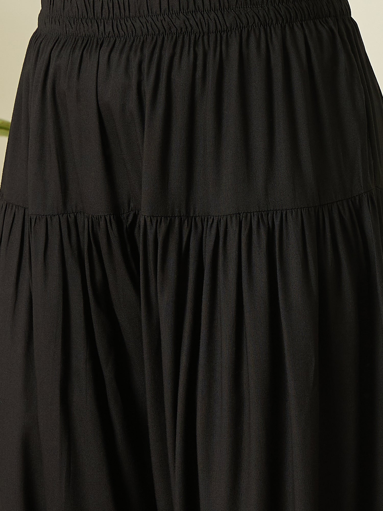 Rust Black Ethnic Kurta White Salwar Set