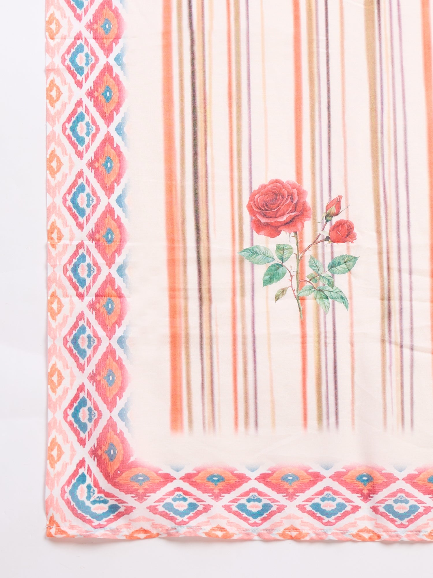 Multi Ikkat Print Kurta Set With Dupatta