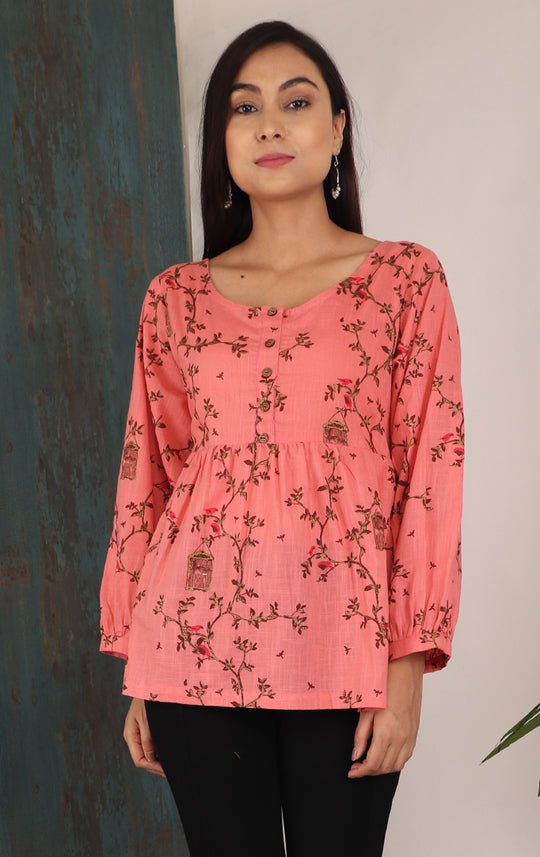 Alabaster Printed Top