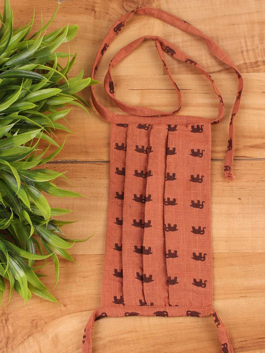 Brown Elephant Mask - Set of 2