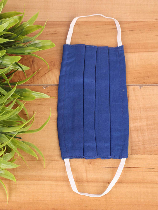 Bright Blue Solid Mask - Set of 2