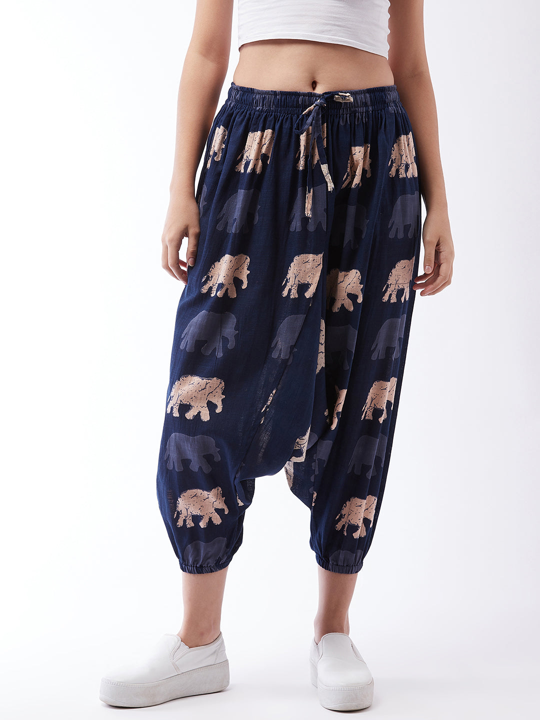 Elephant Print Harem Pants For Teens
