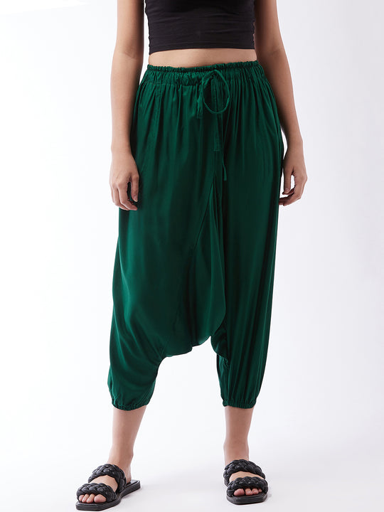Dusky Green Harem Pant For Teens
