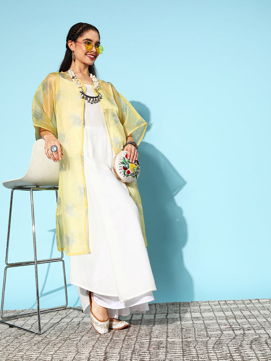 Strappy Set Cream With Yellow W Chintz Long Or Cape