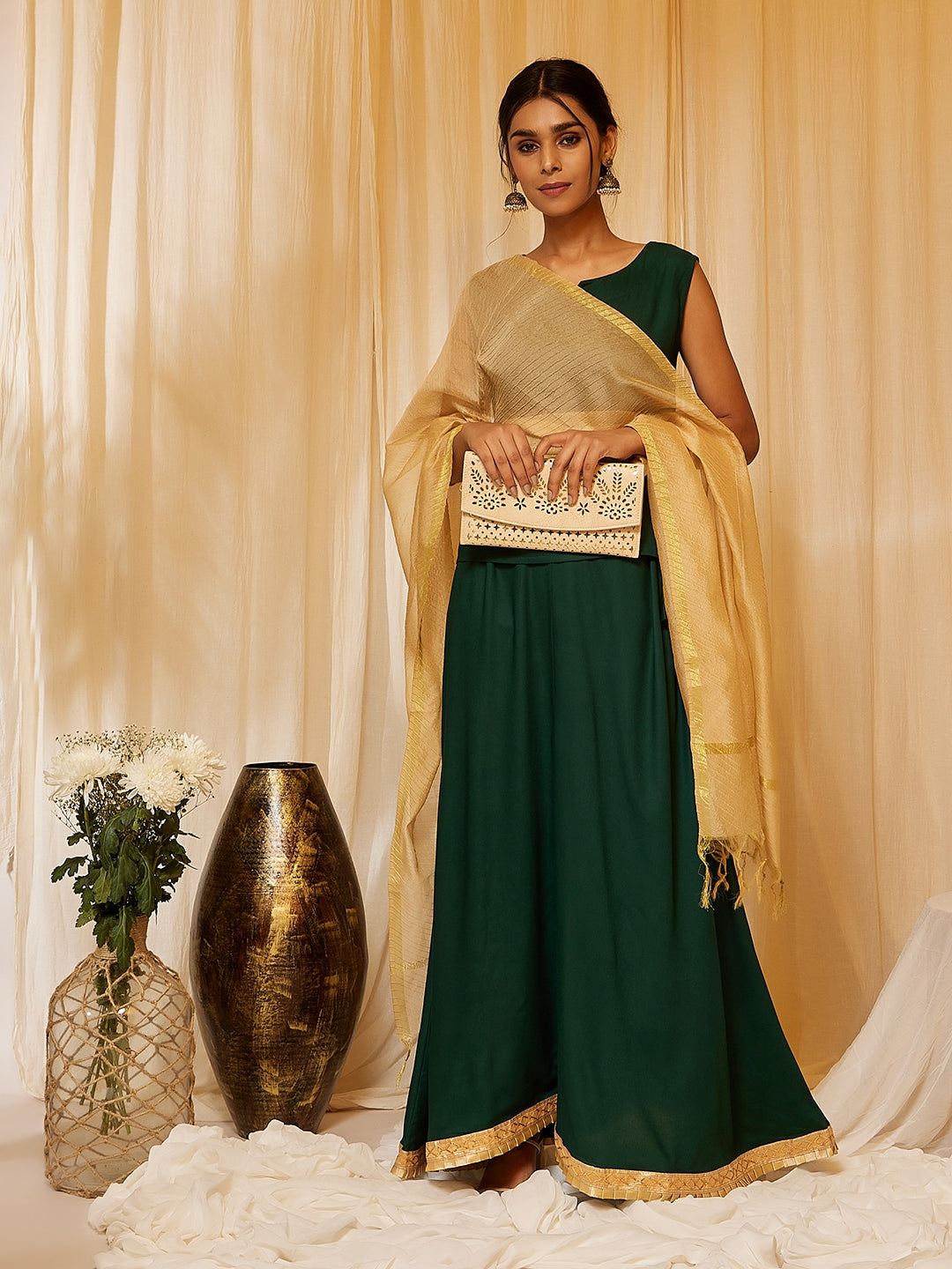 Jaipur Kurti Printed Self Design Women Flared Green Skirt  Buy Jaipur  Kurti Printed Self Design Women Flared Green Skirt Online at Best Prices  in India  Flipkartcom