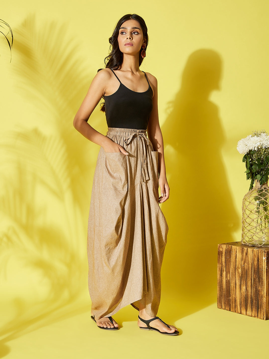 British Tan Color Dhoti Skirt