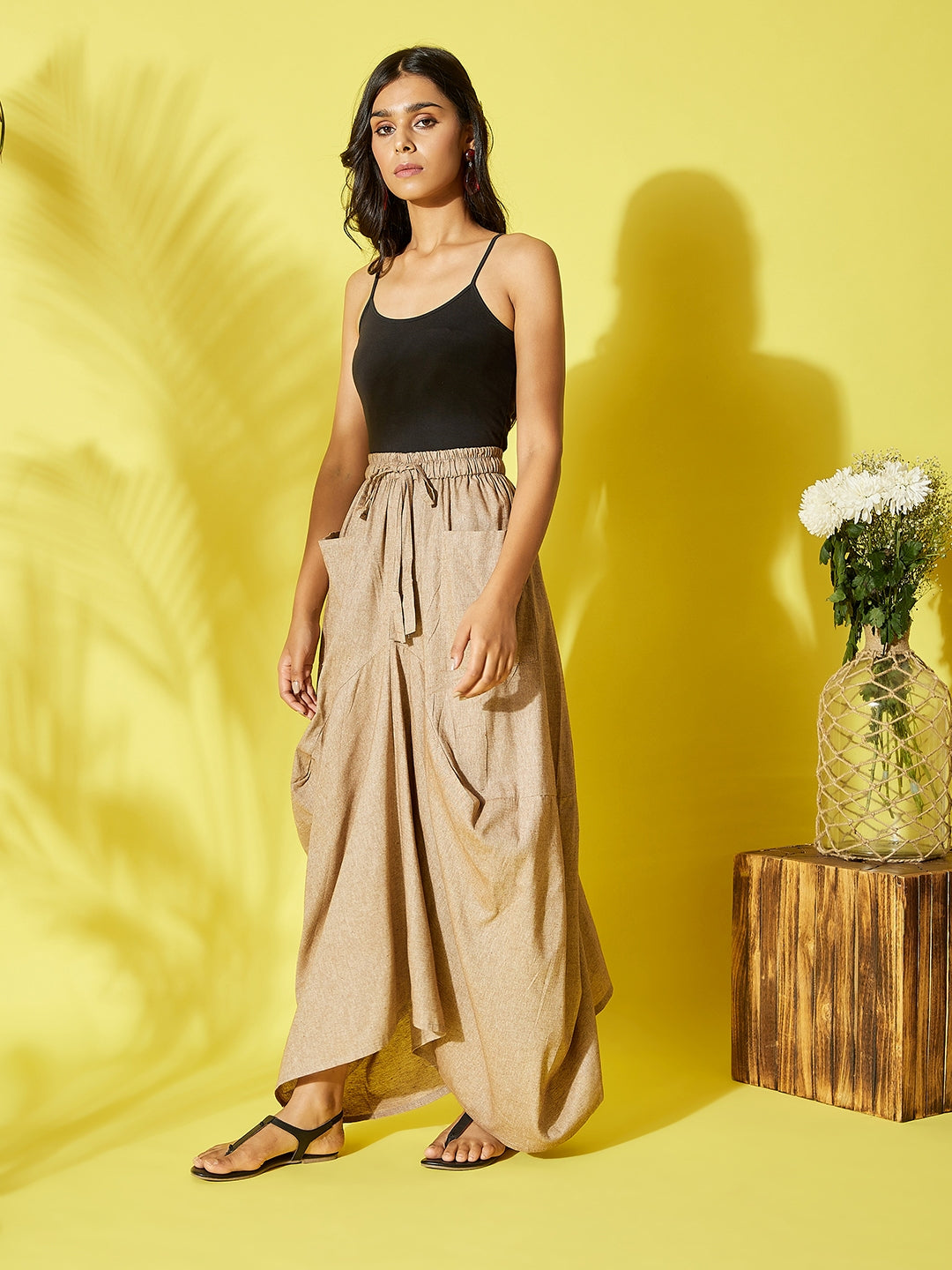 British Tan Color Dhoti Skirt