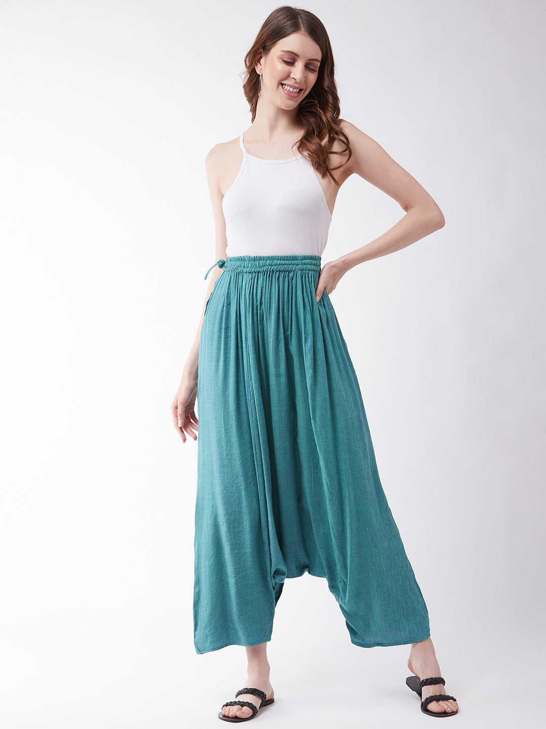 Teal Blue Harem Pant