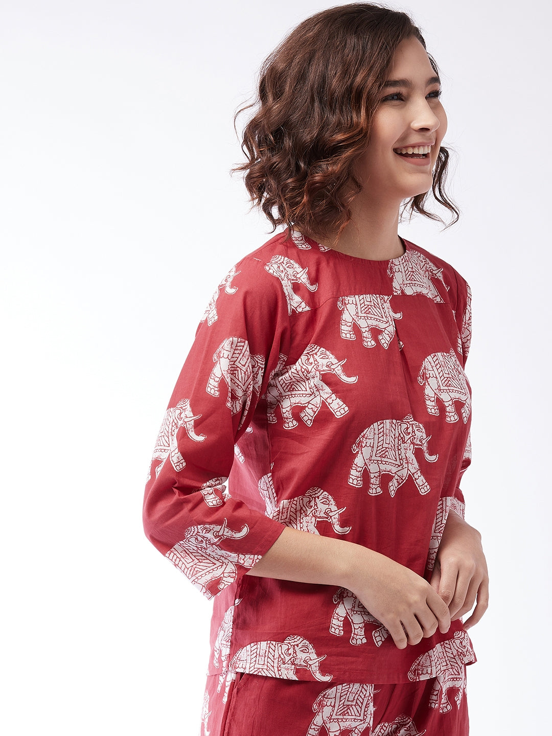 Red Elephant Top For Teens