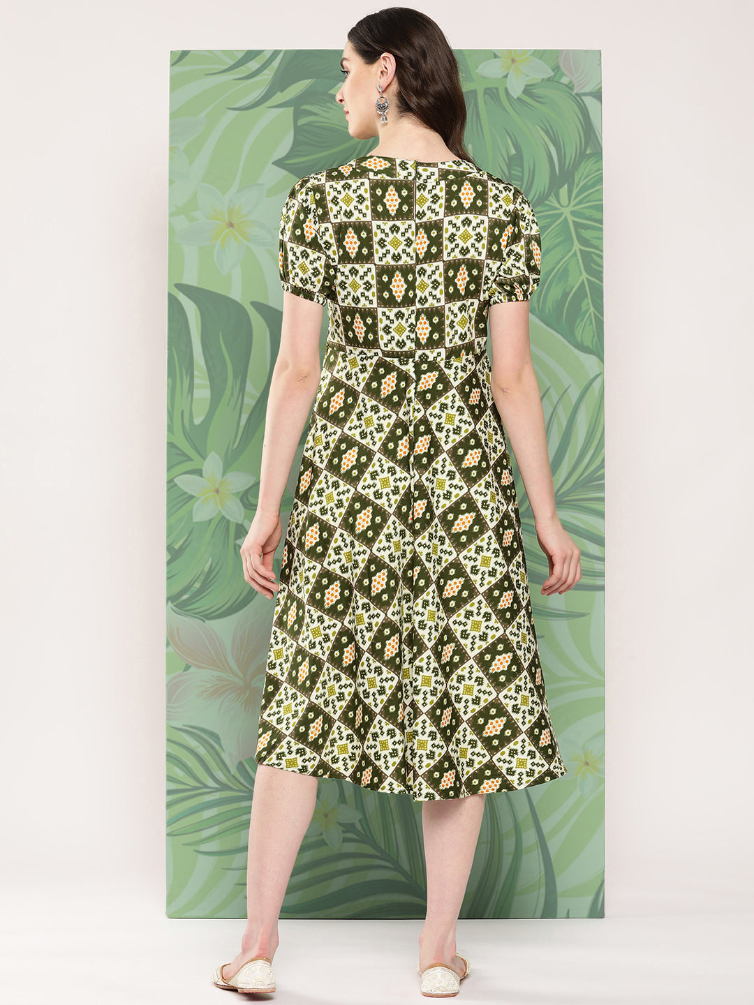 Dark Green Square Dress