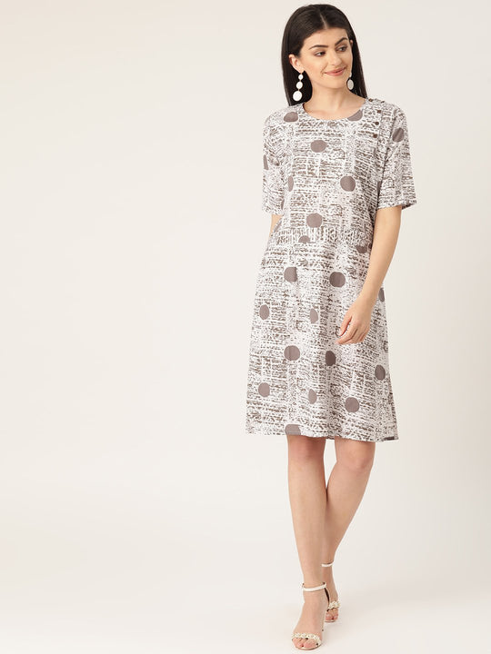 White & Grey Dress