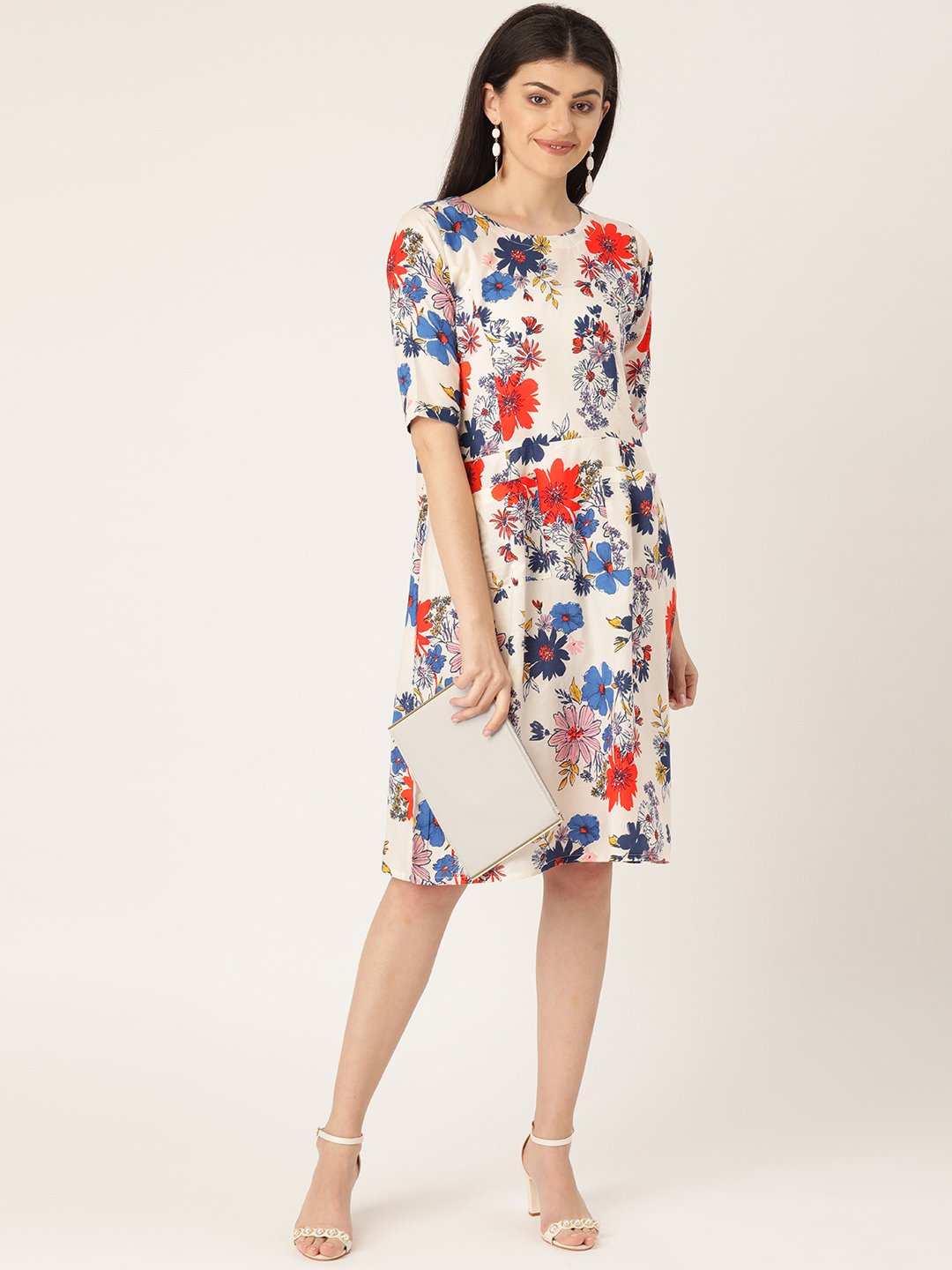 Floral Printed Dress With Pockets