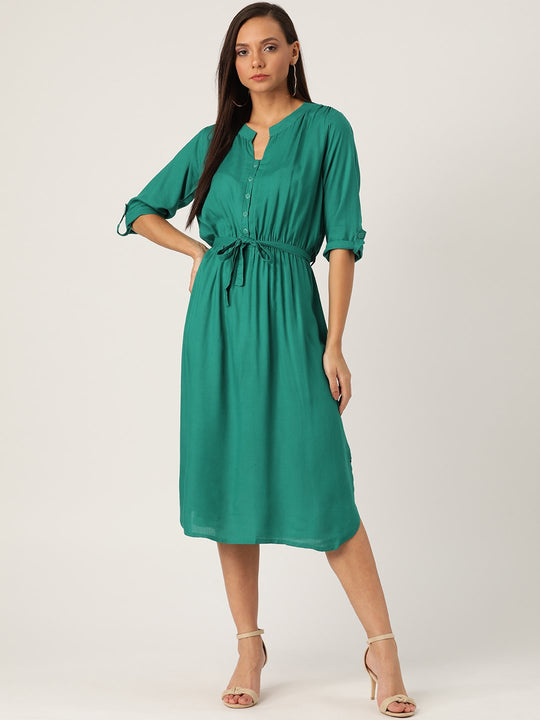Green Dress With Belt
