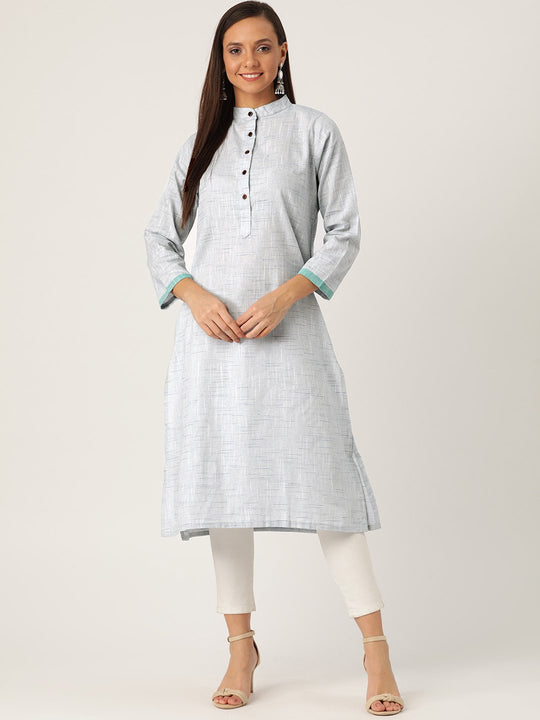 Blue tone Handloom Kurta