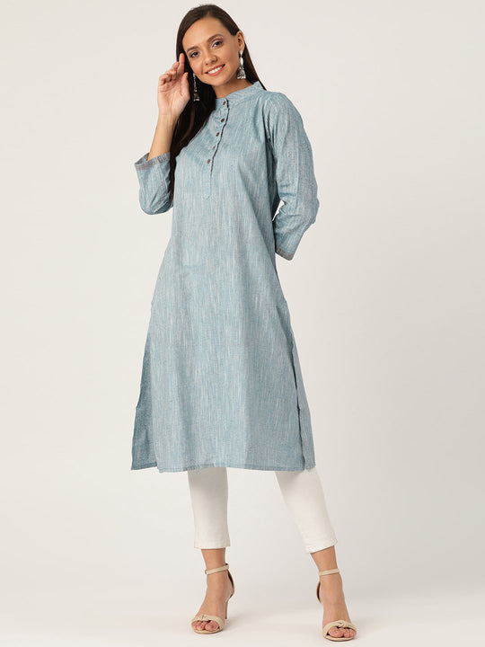 Steel Blue Kurta