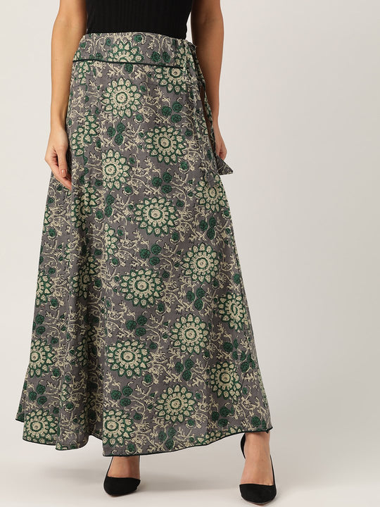 Grey Kalamkari Skirt