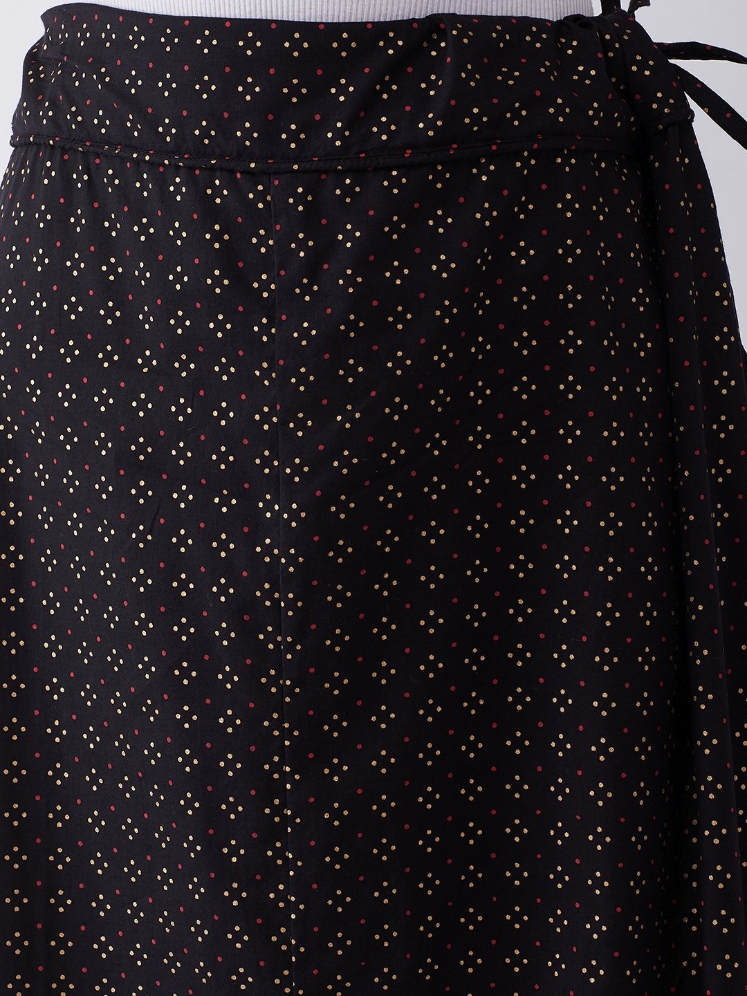 Black Gold Pin Dot Skirt