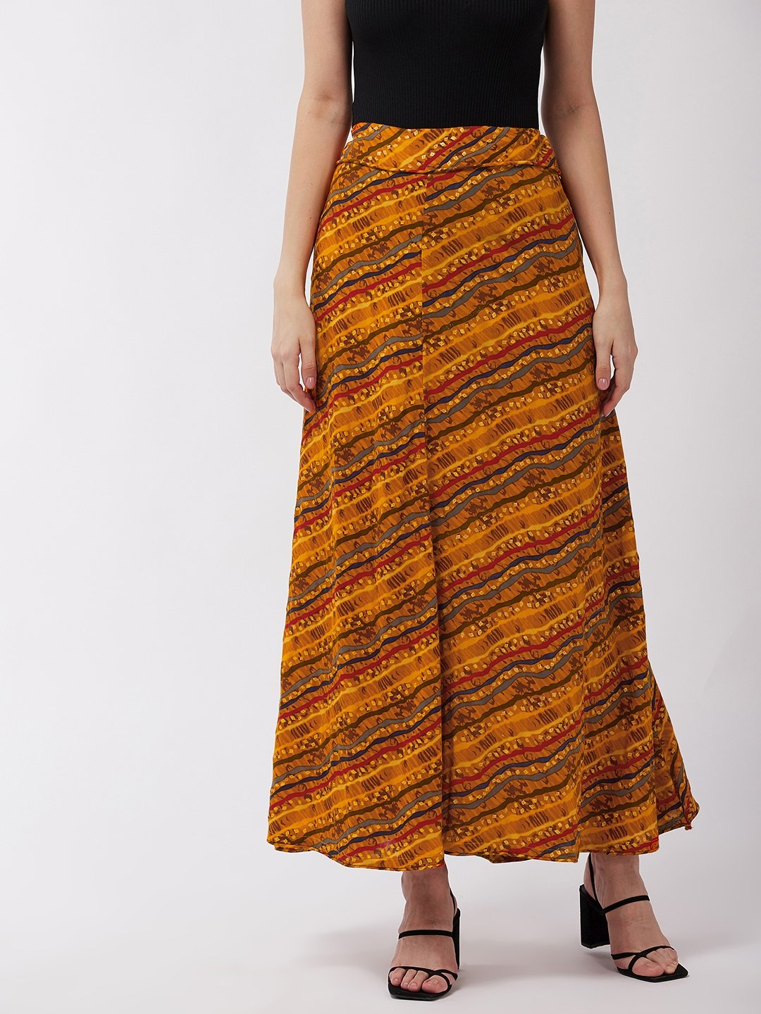 Corn Yellow Lahariya Skirt