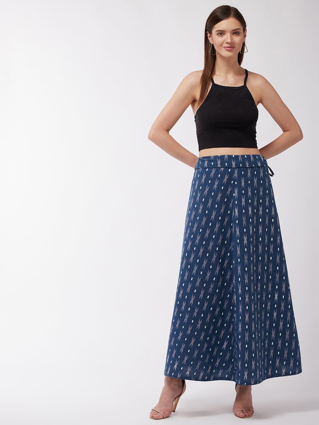 Berry Blue Ikkat Skirt