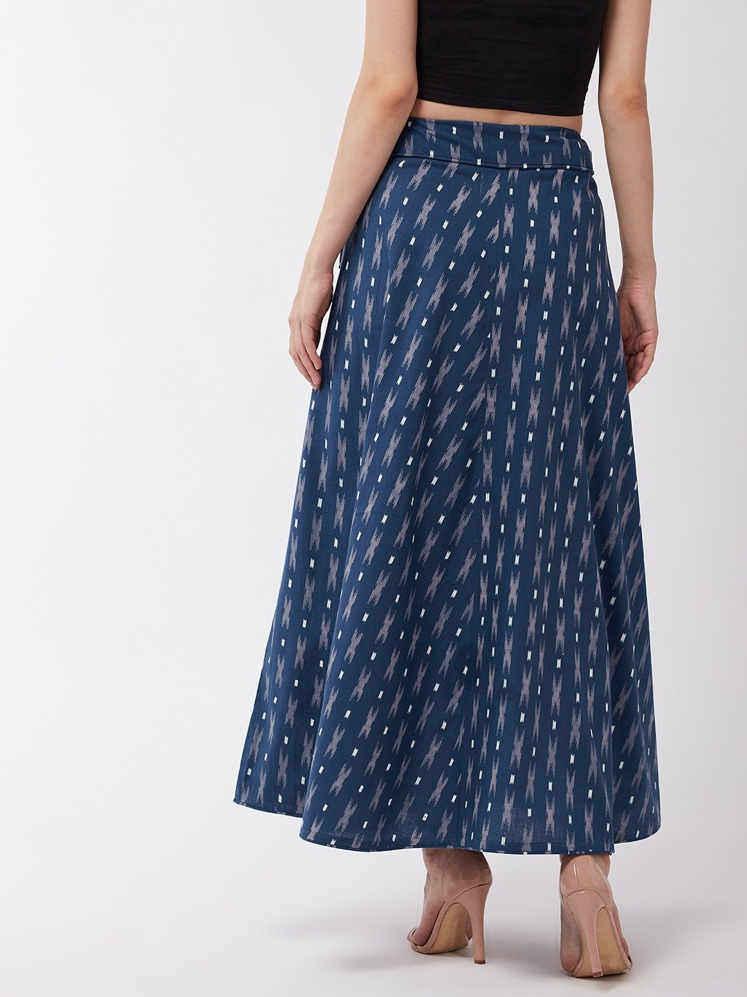 Berry Blue Ikkat Skirt