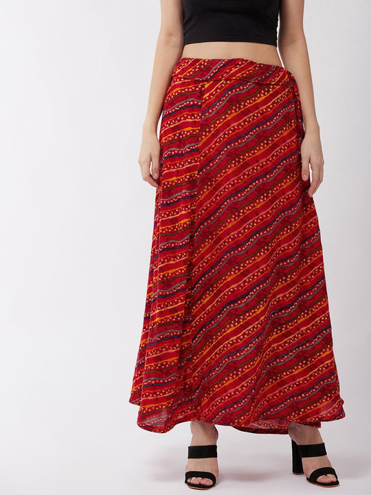 Hot Pink Lahariya Skirt